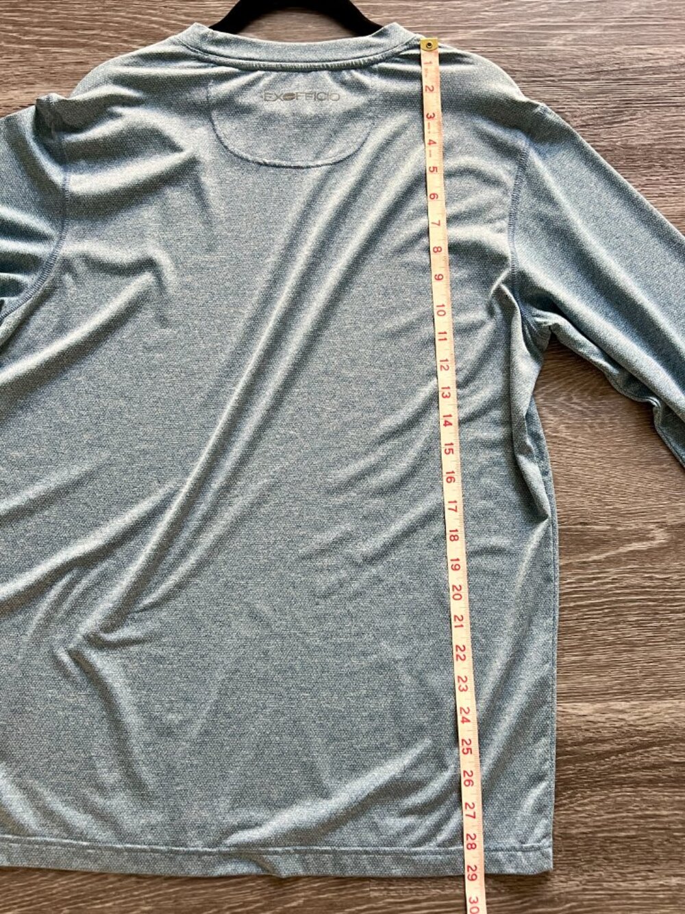EXofficio Insect Shield Mens Light Blue Long Sleeve Shirt Medium - Picture 6 of 6